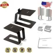 C-Shaped Desktop Speaker Stands - Space-Saving, Durable Steel Riser for Studios