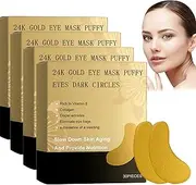 Anti-Aging Eye Serum Mask, Under Eye Masks, Eye Patch, Dark Circles, Fine Lines, Eye Mask For Puffy Eyes, 24k Gold Under Eye Patches, Anti-Wrinkle, Refreshing (4 box / 120 pcs)