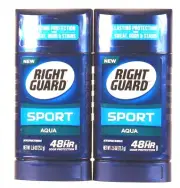 2 Ct Right Guard 2.6 Oz Sport Aqua 48 Hr Long Lasting Antiperspirant Deodorant
