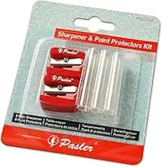 Pasler Pencils Sharpener & Point Protectors Set Ideal for Charcoal,Pastel,Graphite,Eyebrow Pencil and All Soft core Artist Pencils.
