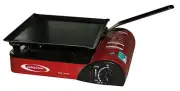 SQUARE 250 x 250mm STEEL HOTPLATE FOLDING HANDLE BUTANE STOVE AUSSIE made