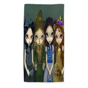 Kids Art Off to See the Wizard Dorothy and Friends Beach Towels Medium Large Extra Large