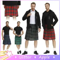 在飛比找蝦皮購物優惠-4colors 傳統蘇格蘭短裙成人男士萬聖節角色扮演服裝蘇格