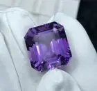 24.95ct Natural Amethyst Loose Gemstone Emerald Cut & beautiful purple color