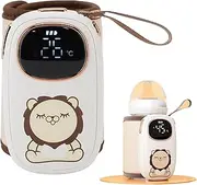 Portable Bottle Warmer, Baby Milk Warmer Fast Heating & Constant Temperature, Travel Bottle Warmer for Mam, Comfortable Baby Feeding on The Go, USB Rechargeable