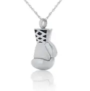 Boxing Glove Stainless Steel Pendant/Necklace Funeral Cremation Urn for Ashes