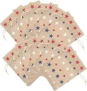 OKUMEYR 50Pcs Star Pattern Drawstring Bags Present Pouches for Storage Party Decorations Multifunctional Candy Bags for Festivals and Daily Use