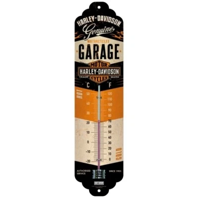 Nostalgic Art Harley-Davidson Garage Wall 28x6.5cm Thermometer Room Temperature