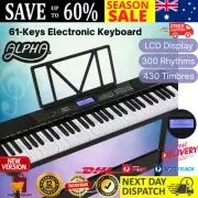 Alpha 61 Keys Electronic Keyboard Digital Piano Touch Sensitive Beginner Gift AU