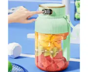 Portable Electric Fruit Juicer Blender Bottle Juice Shaker Smoothie Maker-Green