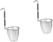 MAGICLULU 2pcs Chines Noodle Strainer Noodle Baskets Drain Basket Noodle Basket Strainer Sink Food Drainer Basket