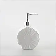 Soap Dispenser Shampoo Shower Gel Dispenser Bottle 240ML Ceramic Laundry Detergent Bottle Lotion Press Type Empty Bottle Hand Soap Dispenser(White)