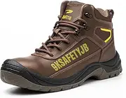 [SDEQA] Safety Boots Men Women Unisex Lightweight Work Trainer Steel Toe Cap Trainers Wear -Resistant Comfortable Industrial Protective Sneakers
