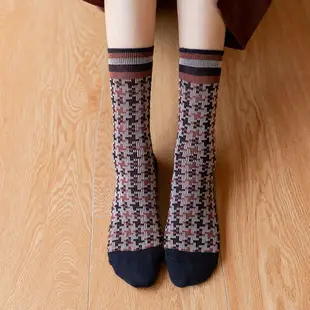 中筒襪棉襪(5雙裝)-十字復古日系休閒男女襪子5色74fs16【獨家進口】【米蘭精品】
