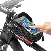 Bike Front Frame Bags, ycle Phone Mount Bag, Sensitive Screen Sun Visor Large Top Tube Bike Bag Fits for X Xs Max 8 Plus Below 6.5"