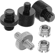UPKOCH 6pcs Microphone Thread Adapter: Mini Screw Converter Metal Mic Stand Adapter for Desktop Tripod and Floor Stand for Various Recording Scenarios