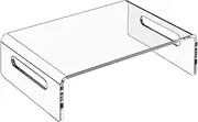 Monitor Stand Riser, Acrylic Monitor Stand for Computer, Laptop, Printer, Notebook, Premium Clear Laptop Stand Acrylic Monitor Riser for Home Office (1 Pack Monitor Stand Riser)
