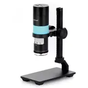 AmScope 10X-280X Polarizing 2.1MP HDMI Handheld LED Microscope w Stand All-in-1