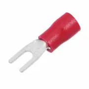 150Pcs SV2-3 Insulated Fork Spade Wire Crimp Terminal 16-14AWG Red ✦KD