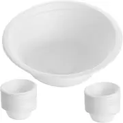 NULYLU 100pcs Bowl Takeaway Soup and Salad Containers for Outdoor Events Bbqs and Family Gatherings Food Packaging Bowls