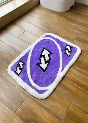 Purple Reverse Card - Non-slip Floor Mats - Fluffy Runner Rug for all Rooms