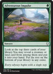 MTG Magic - Adventurous Impulse - Dominaria - Common - Foil Near Mint