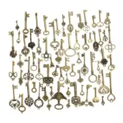 69pcs Mixed Skeleton Keys Unique Shapes Hollow Carved Shapes Retro Party Gifts