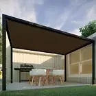 PATIO 8-15FT Brown Sun Shade Sail Straight Edge Rectangle UV-Anti for Canopy
