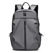 Anti-theft Unisex Laptop Oxford Backpack Travel School Bag with USB Charging Port-Grey