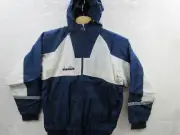 NWT Vintage Y2K 90s DIADORA Men Large Soccer Pullover Jacket Coat w/ Hood