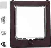 TOYANDONA Cat Door with Way Lock Small Pets Flap Door Durable Abs Interior for Easy Access Lockable Design Small Dogs Quick Installation Resilient Construction