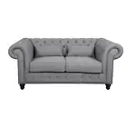 Cameron Chesterfield Upholstered 2 Seater Sofa with Arm Lounge Grey