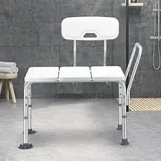 Tub Transfer Bench Bath Bench Bathtub Chair with Armrest and Back Adjustable Height Medical Bathroom Aid for Disabled Seniors
