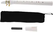 JEWEDECO Mini Saxophone Simple Pocket Sax Beginner-friendly White Perfect Present for Boys and Girls