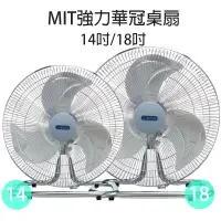 在飛比找蝦皮商城優惠-【華冠】14吋/18吋 鋁葉工業風扇 電風扇 台灣製造 風力