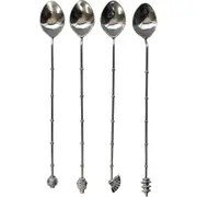 4pc LVD Stainless Steel Stirrers Spoon Kannika Home/Kitchenware Decor 5x22cm