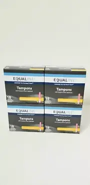 Equaline Regular Absorbency Tampons Unscented 18 Each (Pack Of 4)