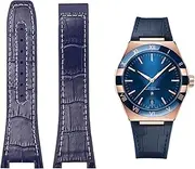 [KAVJU] Substitute For Omega Constellation Double Eagle Series Watchband Manhattan Rubber Cowhide Male Observatory Strap Notch 25-14mm