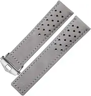 [BCMCBV] Genuine leather watchband for TAG heuer watch strap with folding buckle 20mm 22mm Gray Black Brown cow leathr Band