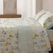 Burrito Blanco | Bouti Bedspreads | Bed 150 to 160 cm Design 140 | Green Color (150-160 x 190/200 cm.)