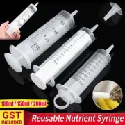 100-200ML Reusable Big Large Plastic Hydroponics Nutrient Measuring Syringe NEW