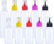 JIHUOO 10 Pcs 30ml 60ml Plastic Icing Bottles for Cake Decorating - Free Hand Writer, Cookie Decorating, Small Easy Squeeze Applicator With Tips