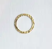 1x14k Gold Filled 21mm Hammered Hoop Ring #6770-1