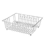 Homeleisure Stainless Steel Dish Drainer Kitchen Plate Drying Rack Med Silver