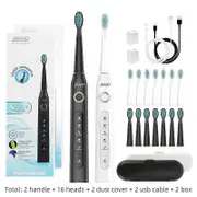 SEAGO Sonic Electric Toothbrush Brush Adult Waterproof 5 Mode USB Charging Rechargeable Tooth Brushes Replacement Heads GiftToothbrushes 507Bai