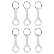 6Pcs Shopping Trolley Token Key Ring, 2.6 Inch Carts Remover, Silver Tone