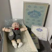 1985 Cabbage Patch Kids, 'Timothy David' 16" Porcelain Doll w/ Org. Box & COA