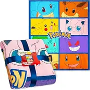 Pokemon Soft Fleece Bed Blanket, Warm Bed Throw 51 x 59 inches for Sofa Bedroom Accessories, Anime Gifts for Kids Teens