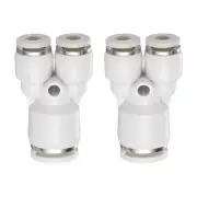 2pcs Push to Connect Fitting 5/16" Tube OD x 5/32" OD Push Lock Connector White