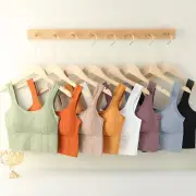 Women Camisole with Built in Shelf Bra Adjustable Spaghetti Strap Vest Bra AU _
